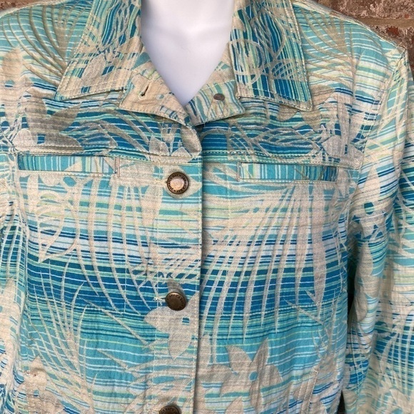 Jamaica Bay Floral Print Button Front Jacket PXL - Picture 10 of 12